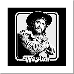 Waylon Jennings //// Retro Style Fan Design Posters and Art